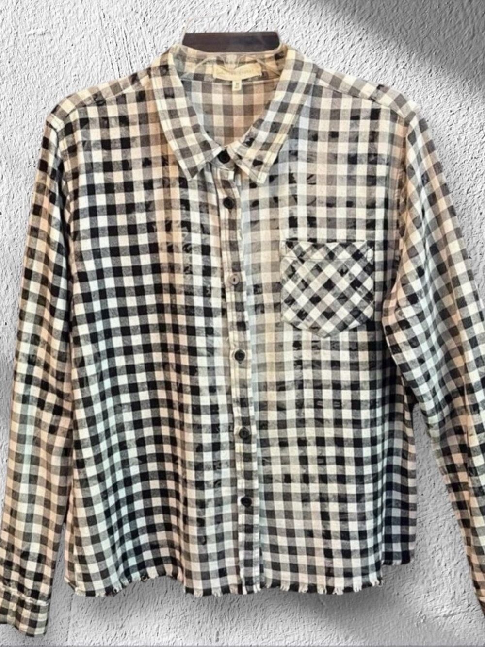 Gilded Intent Retail by Buckle Women's Checkerboard LS Shirt Size Medium